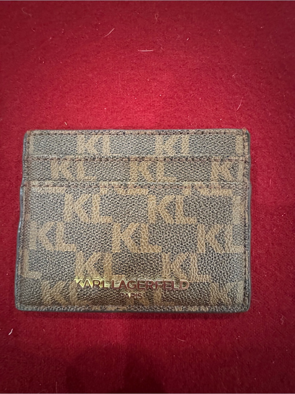 Karl Lagerfeld Paris monogram card case wallet NWOT
